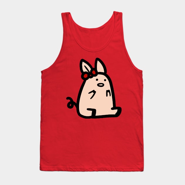 Bow Piggy Tank Top by saradaboru